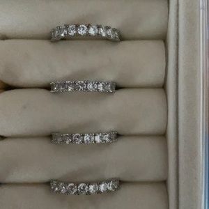 Cubic Zirconia Silver rings
